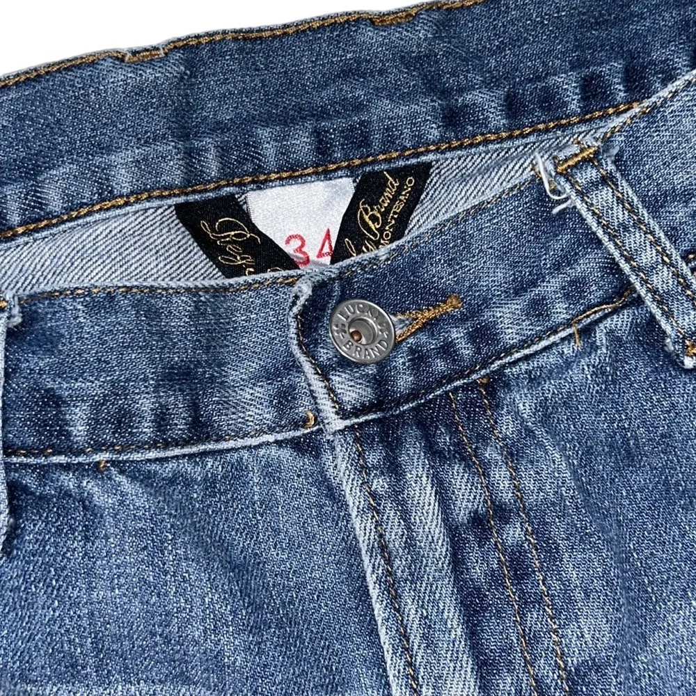 Lucky Brand Retro Style Medium Wash Blue Jeans, Size 34